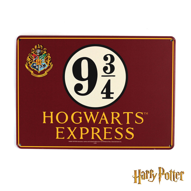 Petite Plaque M tallique Harry  Potter  Poudlard Express 