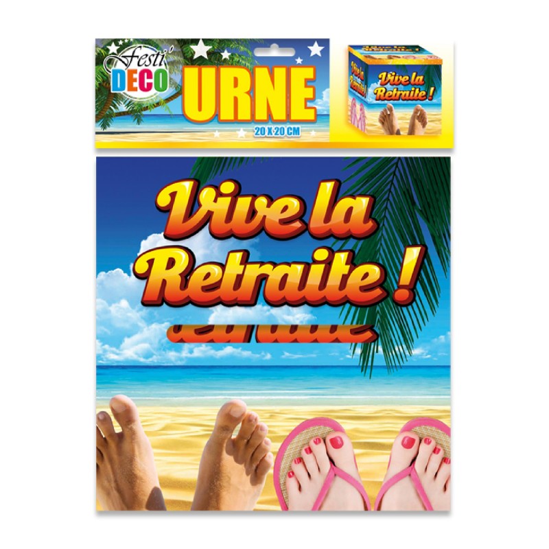 Urne Vive La Retraite Sur Kas Design Revendeur D Articles Pour Feter Un Depart A La Retraite Comme Il Se Doit