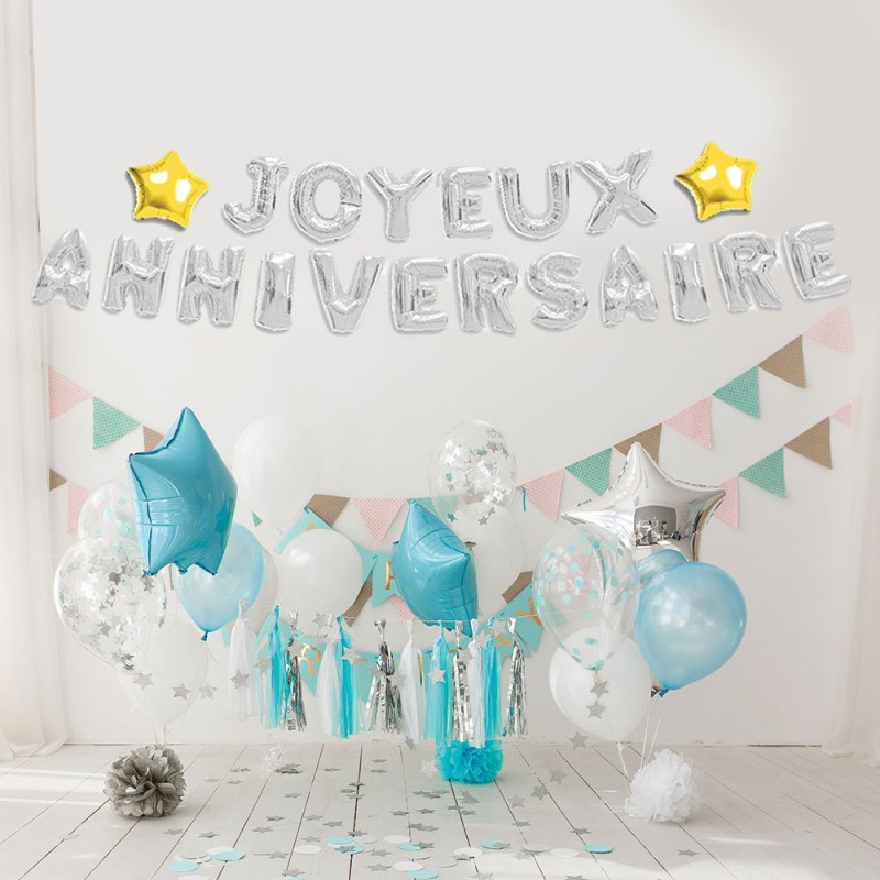 Guirlande De Ballons Geante Joyeux Anniversaire Chez Kas Design