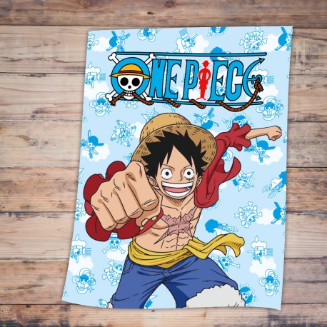 Plaid Manga One Piece - Monkey D. Luffy sur Kas Design