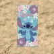 Serviette de Plage Stitch Disney Flower 100% Coton