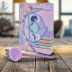 Coffret de Papeterie Stitch Disney Mauve